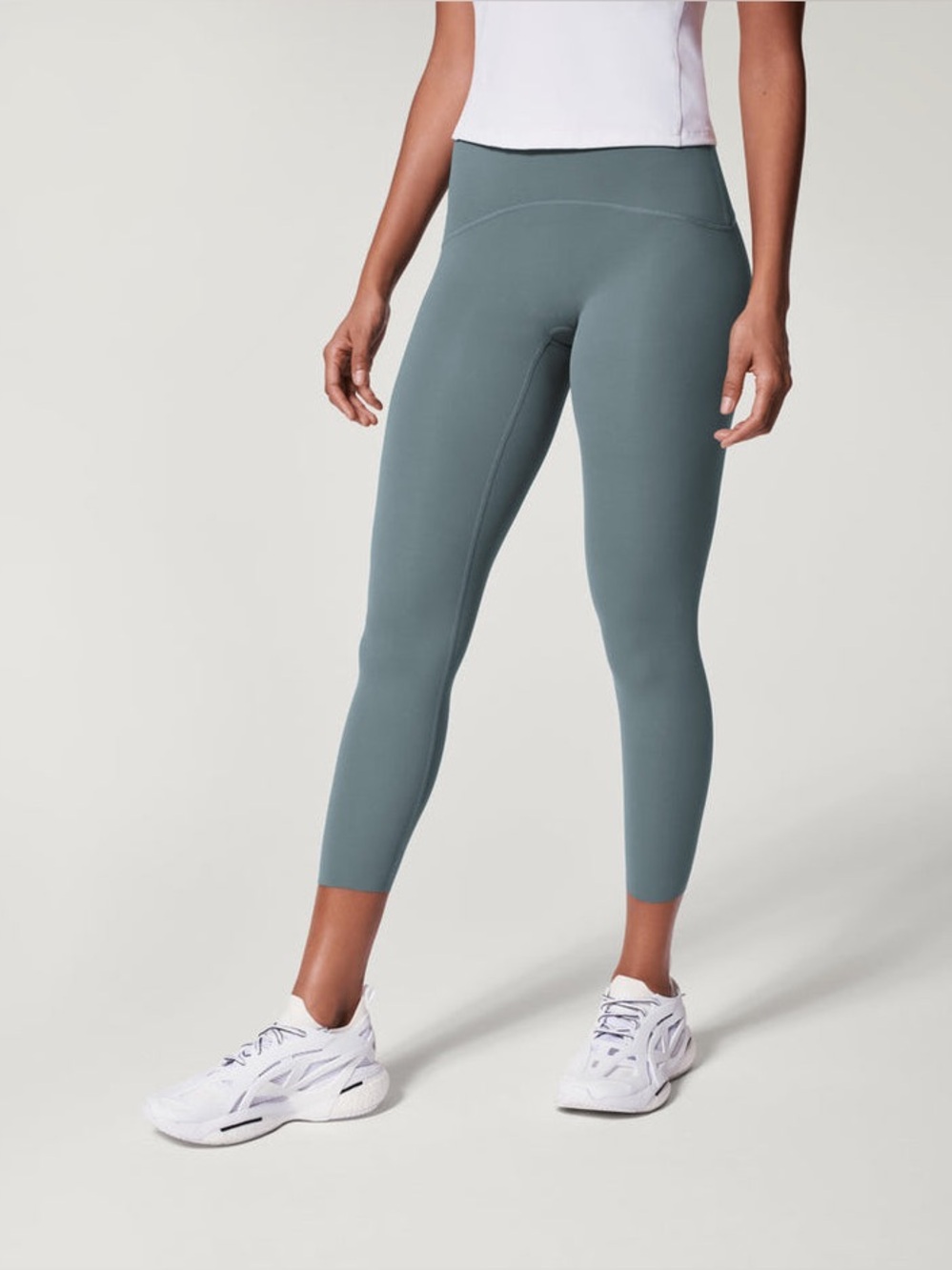 SPANX Booty Boost active 7/8 High-Waist Leggings Hazy Blue Grey